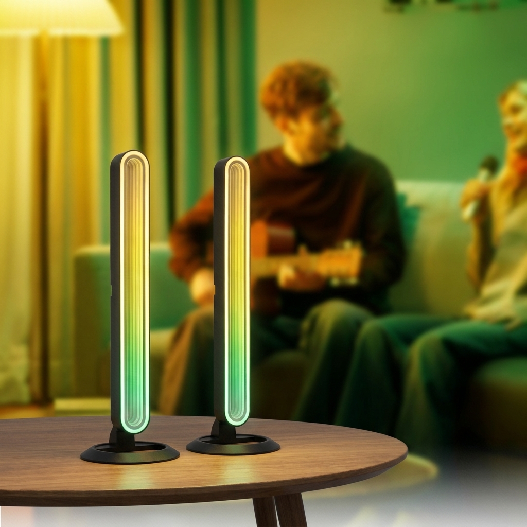Rimfya lampa LED RGB z efektem nieskończonego lustra – zestaw 2 szt. - obrazek 7