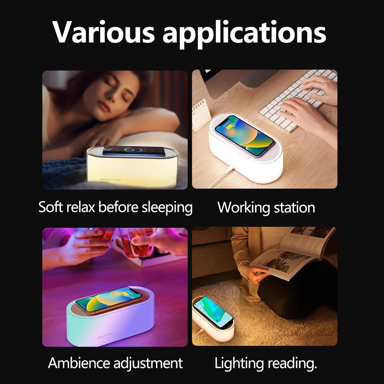 RIMFYA NIGHT LIGHT MULTICOLOR GLOW LED RGB 1200MAH 5W WITH CHARGING - Image 14