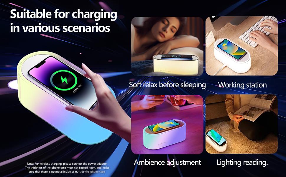 RIMFYA NIGHT LIGHT MULTICOLOR GLOW LED RGB 1200MAH 5W WITH CHARGING - Image 13