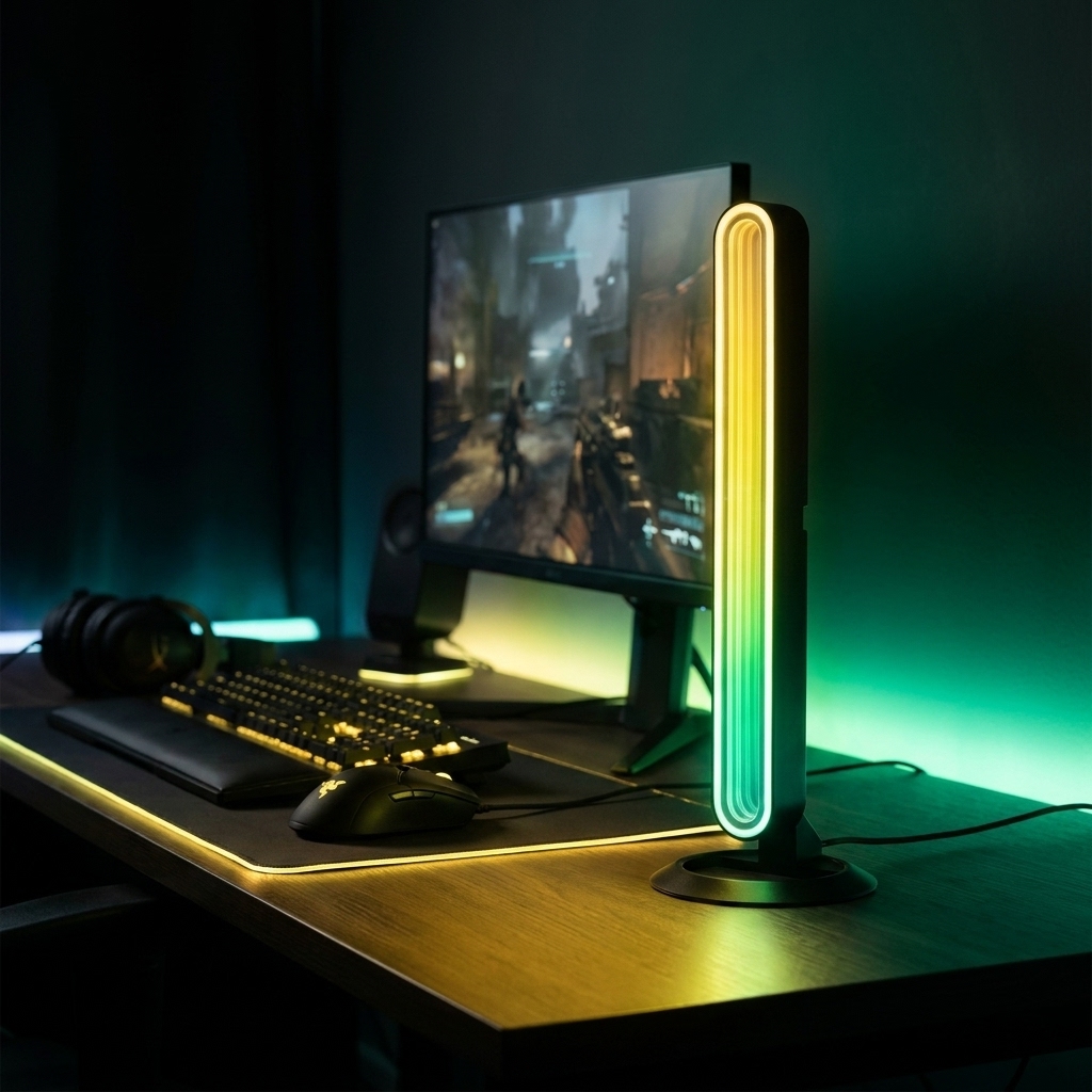 Rimfya lampa LED RGB z efektem nieskończonego lustra – zestaw 2 szt. - obrazek 3