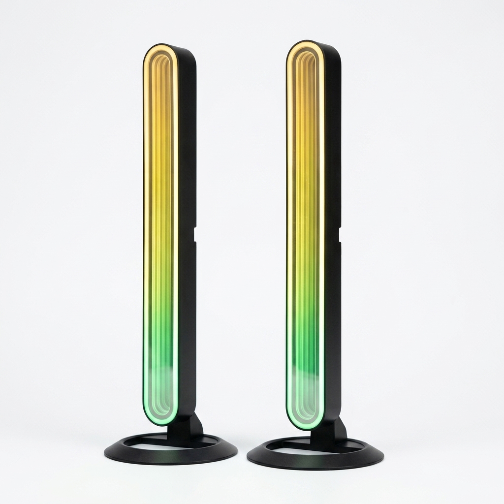 Rimfya lampa LED RGB z efektem nieskończonego lustra – zestaw 2 szt. - obrazek 4