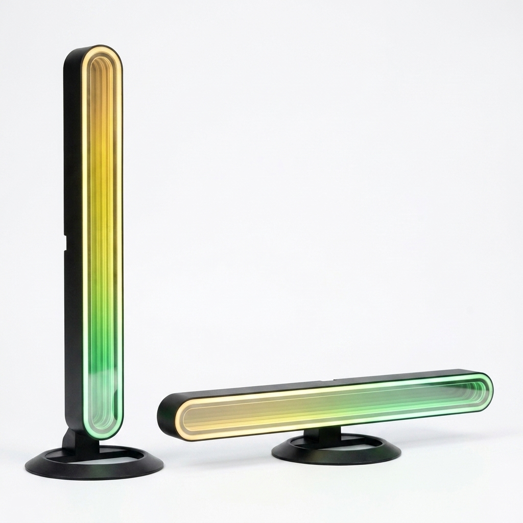 Rimfya lampa LED RGB z efektem nieskończonego lustra – zestaw 2 szt.